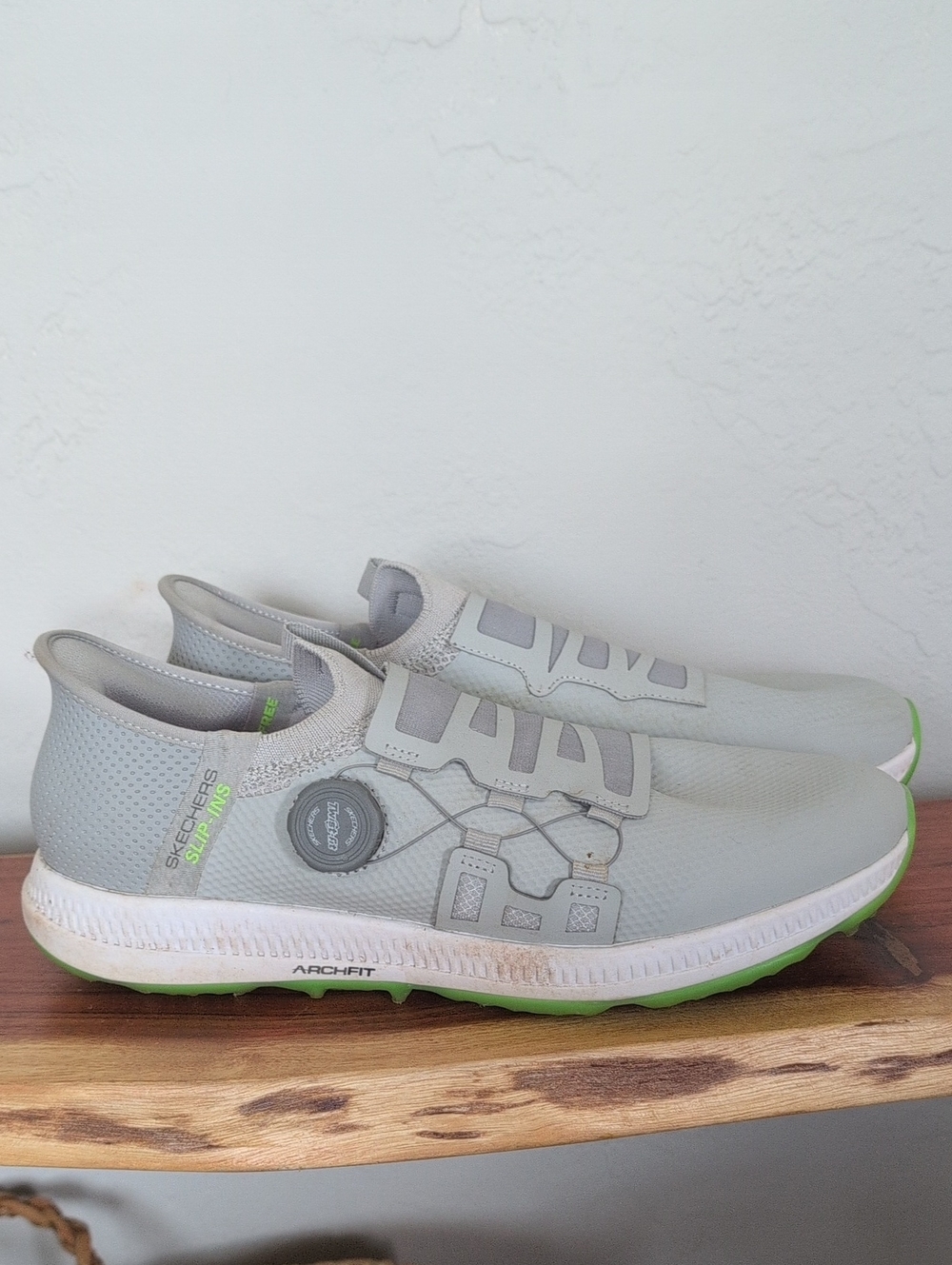 Skechers GO GOLF Elite 5 Slip 'In Golf Shoes Grey/Lime